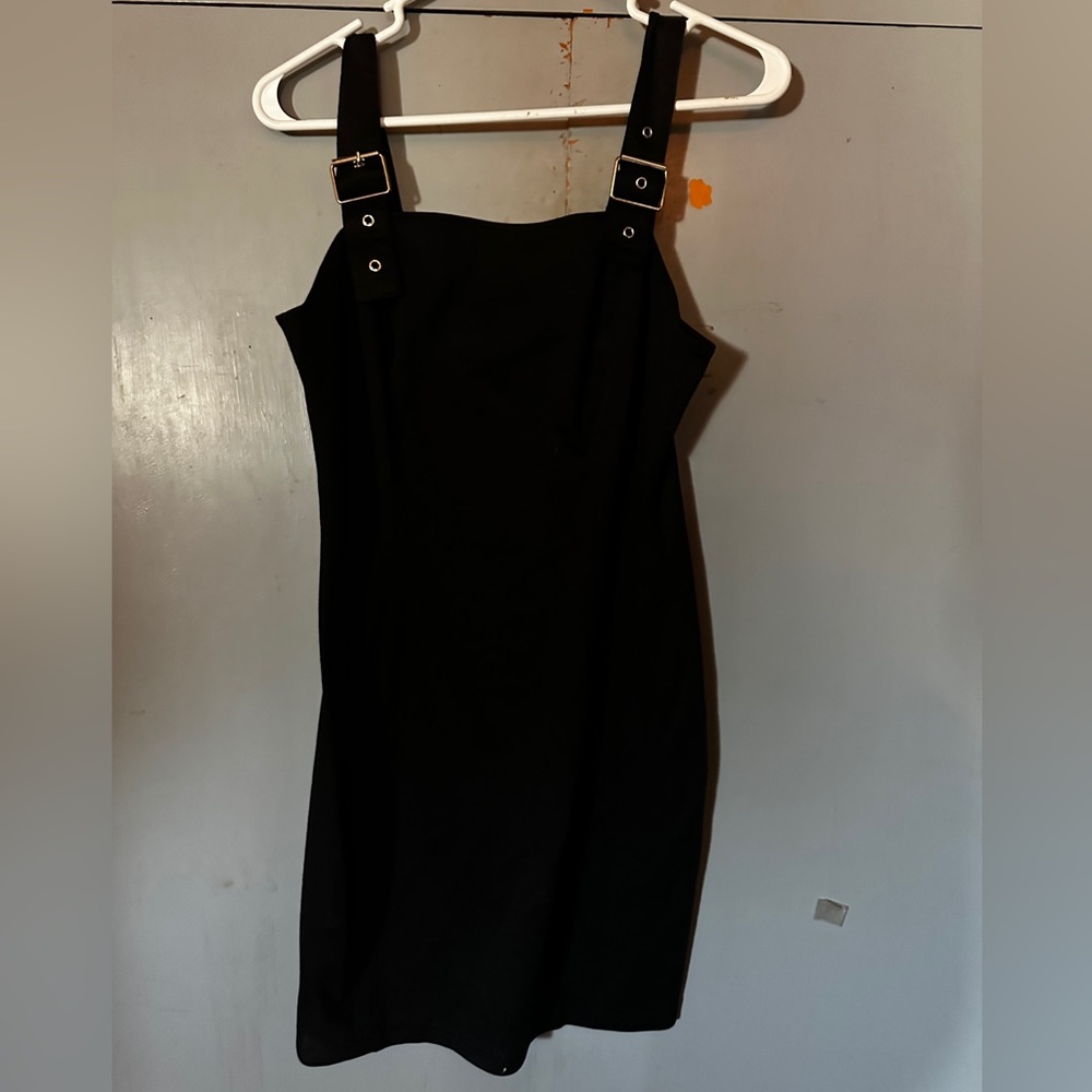 No Boundaries Black Buckle Dress